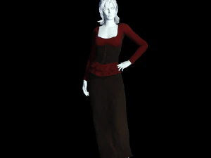 fantasy tavern wench 01 - fantasy clothing 3D Model