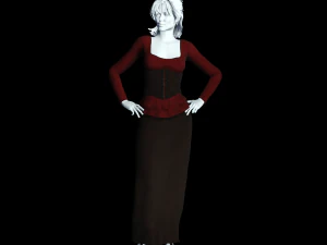 fantasy tavern wench 01 - fantasy clothing 3D Model