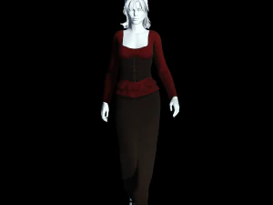 fantasy tavern wench 01 - fantasy clothing 3D Model