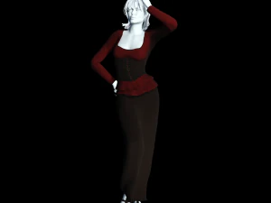 fantasy tavern wench 01 - fantasy clothing 3D Model