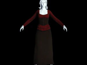 fantasy tavern wench 01 - fantasy clothing 3D Model