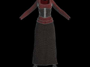 fantasy tavern wench 01 - fantasy clothing 3D Модель