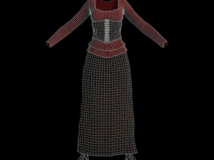 fantasy tavern wench 01 - fantasy clothing 3D Model