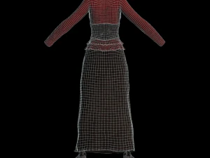 fantasy tavern wench 01 - fantasy clothing 3D Model