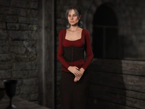 ファンタジー居酒屋の女01 - ファンタジーの衣類 3Dモデル