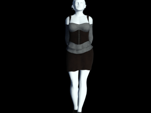 fantasy tavern wench 02 - fantasy clothing Model 3D