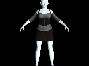 fantasy tavern wench 02 - fantasy clothing Model 3D