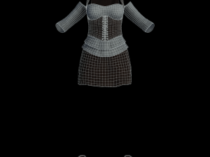 fantasy tavern wench 02 - fantasy clothing Model 3D