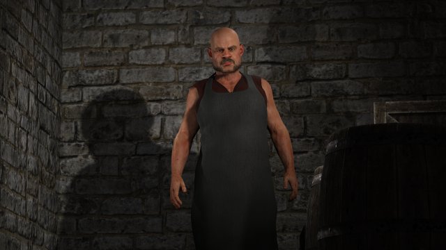 fantasy tavern butcher basic - fantasy clothing 3D 모델 .c4d .max .obj .3ds .fbx .stl .blend 