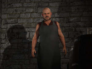 fantasy tavern butcher basic - fantasy clothing Model 3D