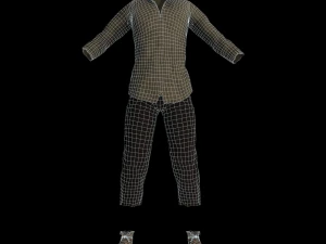 fantasy tavern stable boy - fantasy clothing 3D Model