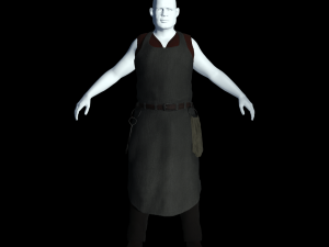 fantasy tavern butcher - fantasy clothing Modelo 3D