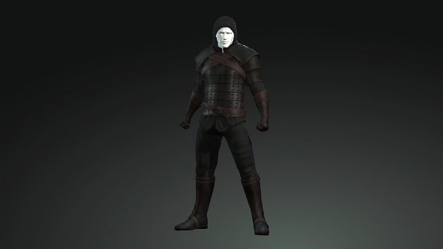 The adventurer leather armor Modello 3D .c4d .max .obj .3ds .fbx .stl .blend 
