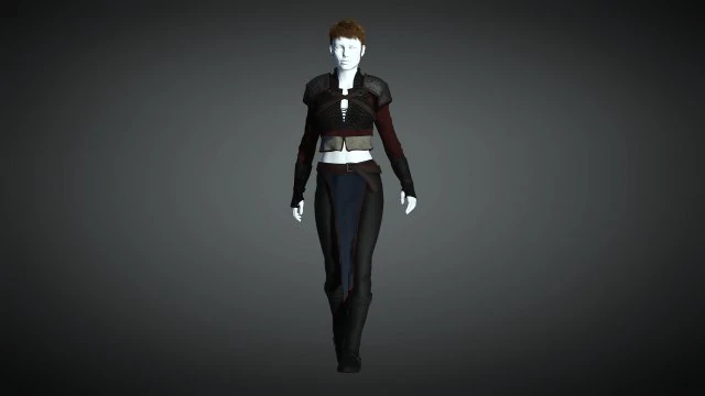 The adventuress - fantasy style armor 3D Model .c4d .max .obj .3ds .fbx .stl .blend 
