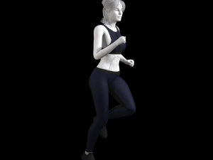 cyberpunk - sports activewear clothing set - blue and black Modelo 3D
