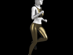 cyberpunk - sports activewear clothing set - gold and black 3Dモデル