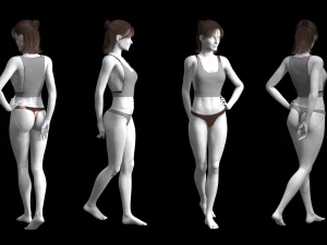 cyberpunk - conjunto de roupas &iacute;ntimas sonhadoras Modelo 3D