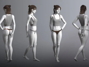 cyberpunk - conjunto de roupas &iacute;ntimas sonhadoras Modelo 3D