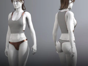 cyberpunk - conjunto de roupas &iacute;ntimas sonhadoras Modelo 3D