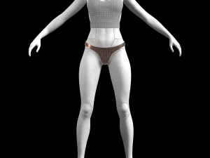 cyberpunk - conjunto de roupas &iacute;ntimas sonhadoras Modelo 3D