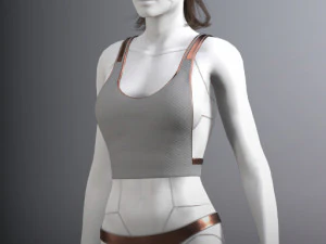 cyberpunk - conjunto de roupas &iacute;ntimas sonhadoras Modelo 3D