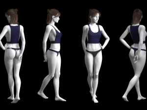 cyberpunk - dreamer underwear set b 3D Model