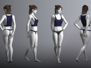 cyberpunk - dreamer underwear set b 3D Model