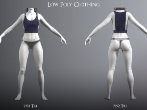 cyberpunk - dreamer underwear set b 3D Model