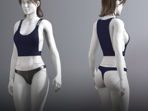 cyberpunk - dreamer underwear set b 3D Model