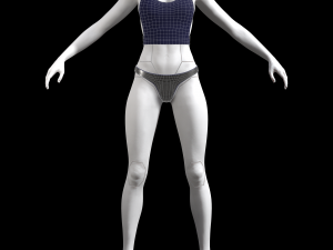 cyberpunk - dreamer underwear set b 3D Model