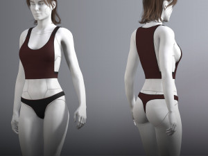 cyberpunk - dreamer underwear set c 3D Model