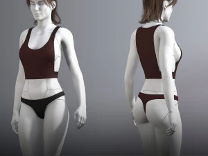 cyberpunk - dreamer underwear set c 3D Model