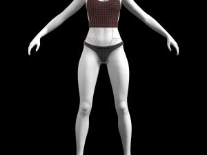 cyberpunk - dreamer underwear set c 3D Model
