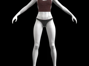 cyberpunk - dreamer underwear set c 3D Model