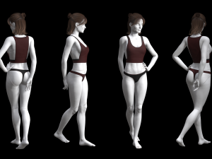 cyberpunk - dreamer underwear set c 3D Model