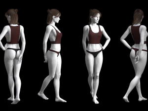 cyberpunk - dreamer underwear set c 3D Model