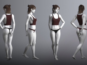 cyberpunk - dreamer underwear set c 3D Model