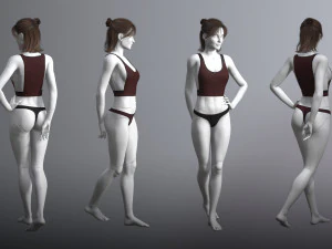 cyberpunk - dreamer underwear set c 3D Model