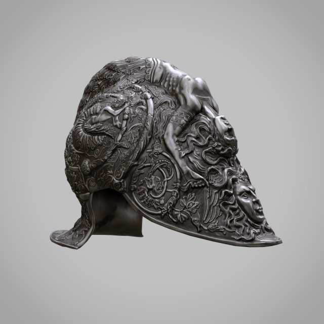 burgonet filippo negroli 3D Модель .c4d .max .obj .3ds .fbx .stl .blend