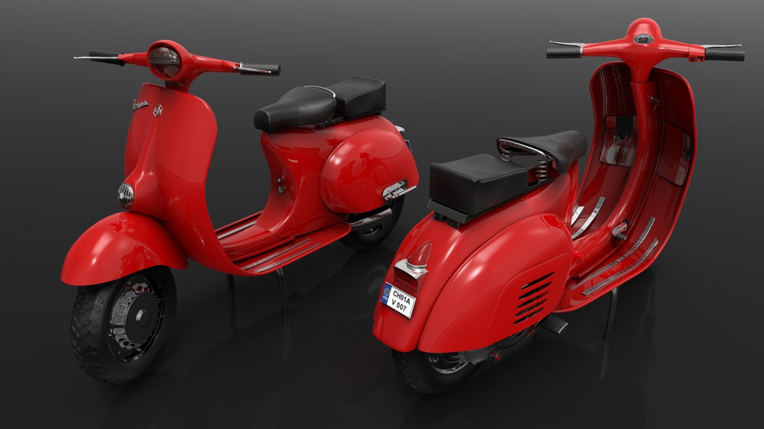 2020 Vespa Primavera 125 Scooter 3D Model $129 - .3ds .c4d .fbx .max .ma  .obj - Free3D