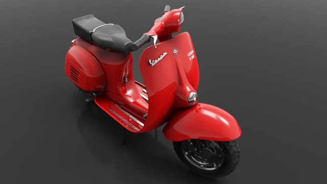 vespa scooter model 3D-Modell .c4d .max .obj .3ds .fbx .stl .blend 