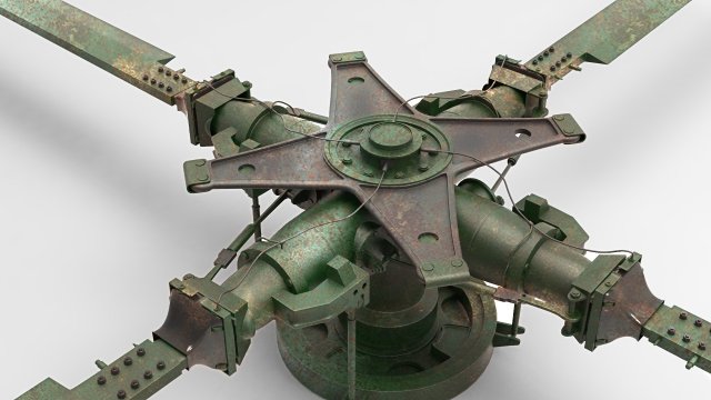 helicopter rotor 3D Model .c4d .max .obj .3ds .fbx .stl .blend