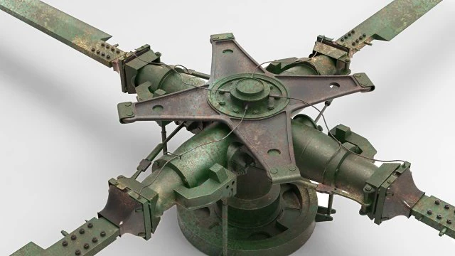 helicopter rotor 3D Model .c4d .max .obj .3ds .fbx .stl .blend 