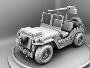 army jeep Modelo 3D