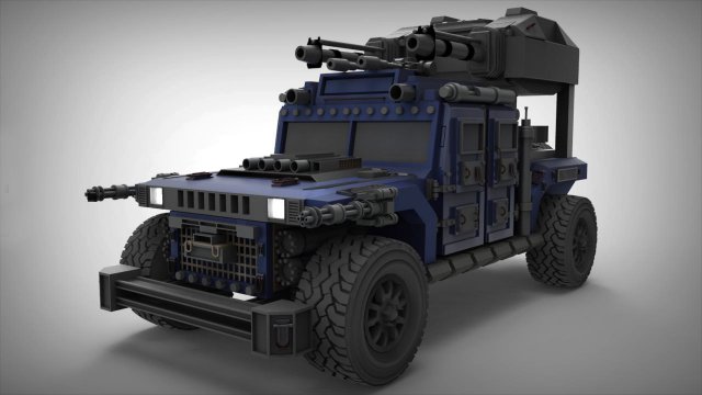humvee war machine Modelo 3D .c4d .max .obj .3ds .fbx .stl .blend 