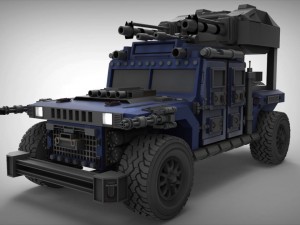 humvee war machine 3D Model