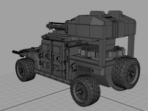 humvee war machine Modelo 3D