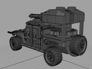 humvee war machine 3D Model