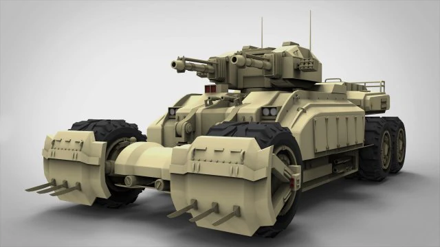 tanque de fic&ccedil;&atilde;o cient&iacute;fica Modelo 3D .c4d .max .obj .3ds .fbx .stl .blend 