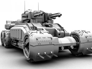 tanque de fic&ccedil;&atilde;o cient&iacute;fica Modelo 3D